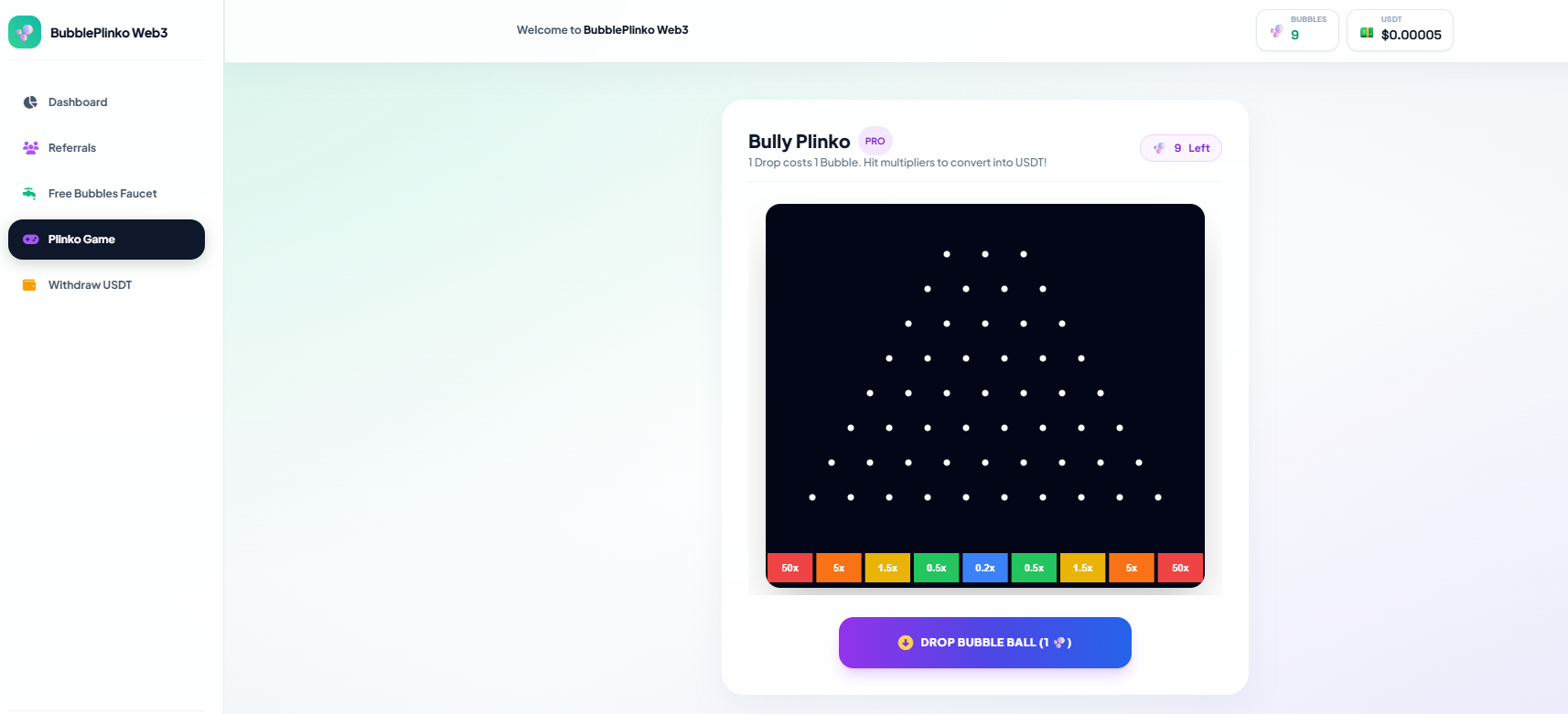 BullyPlinko — Web3 Gamified Dual-Token Plinko Faucet Engine (v4.0 PRO)