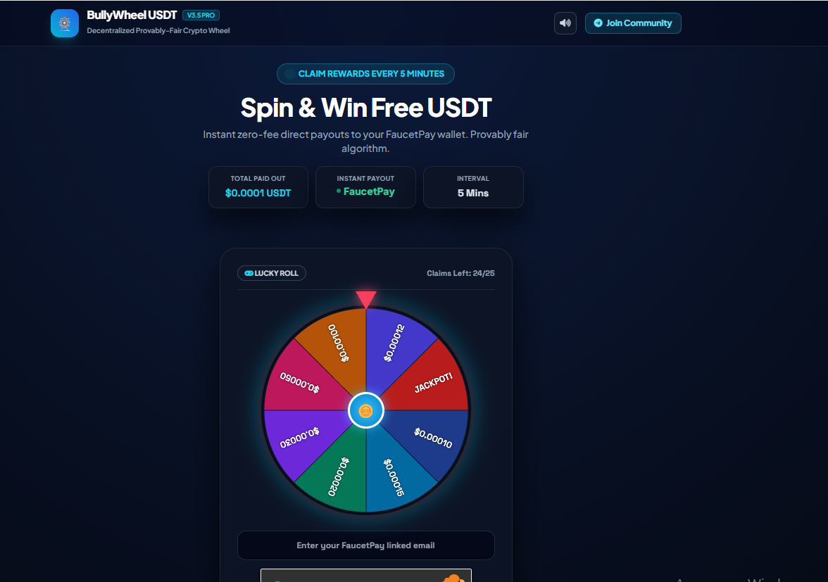 BullyWheel — Web3 Cyber Spin Faucet Engine (v3.5 PRO)